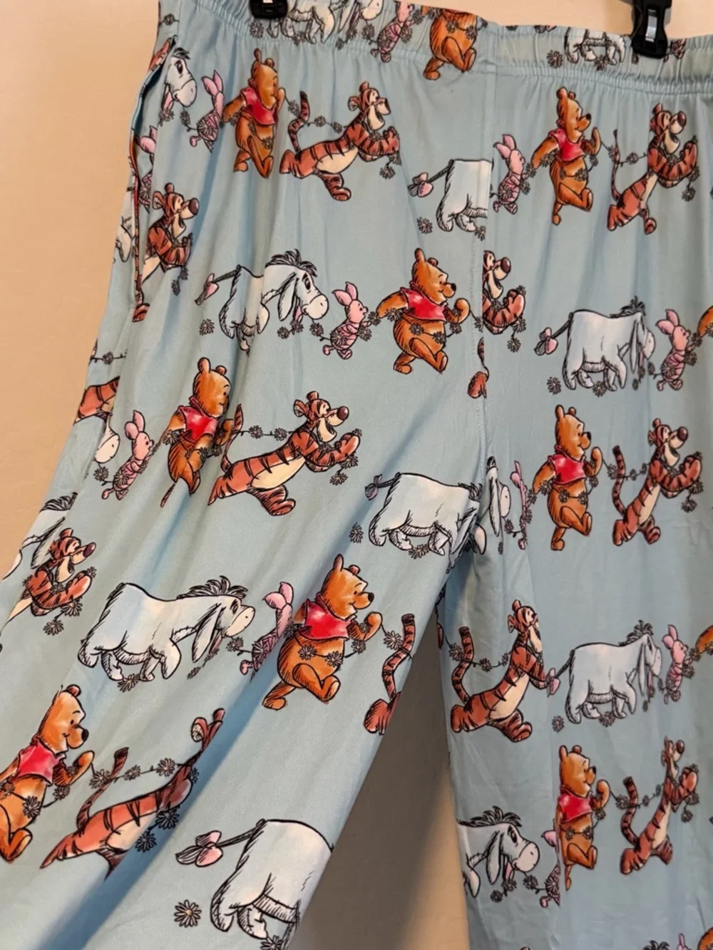 Disney Winnie the Pooh Light Blue Pajama Pants with Yellow Drawstring - Picture 10 of 16